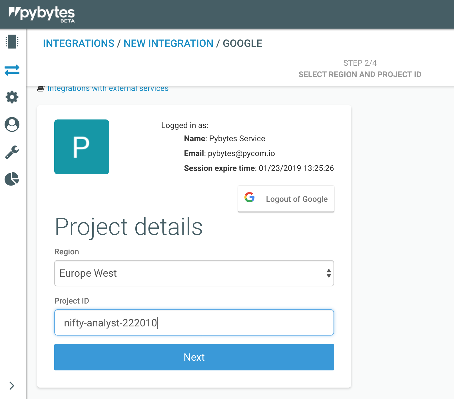 google integration with producteev