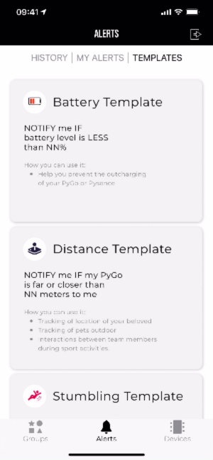 Alerts templates