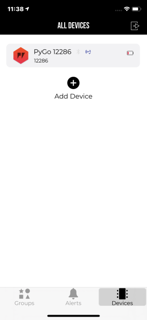 Devices tab iOS