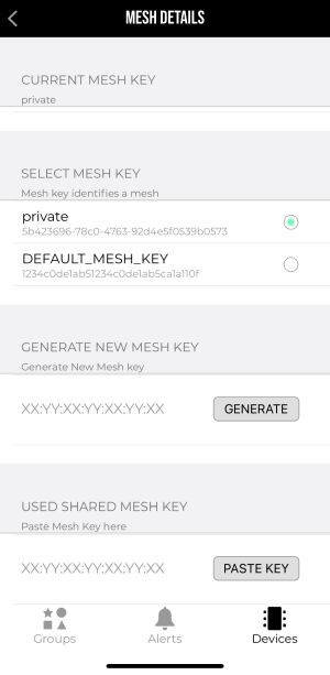Private Mesh Key iOS Screenshot